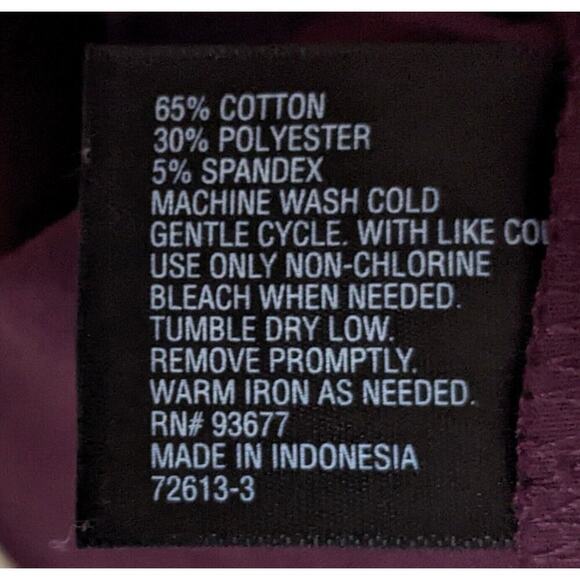 Worthington Shirt Womens 8 Purple Stretch Button Up Long Sleeve Blouse Top - Picture 4 of 6